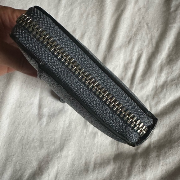 Coach Blue Signature Pattern Wallet - Picture 5 of 11